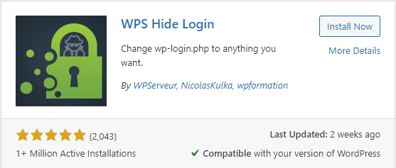 WPS Hide Login Wordpress Plugin